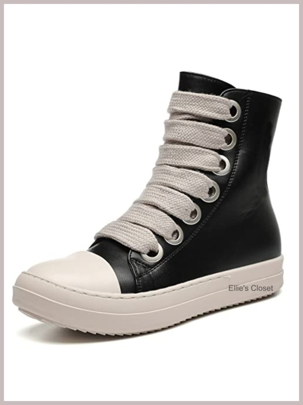 Womens High Top Sneakers PU Leather Platform Walking Shoes with Zipper